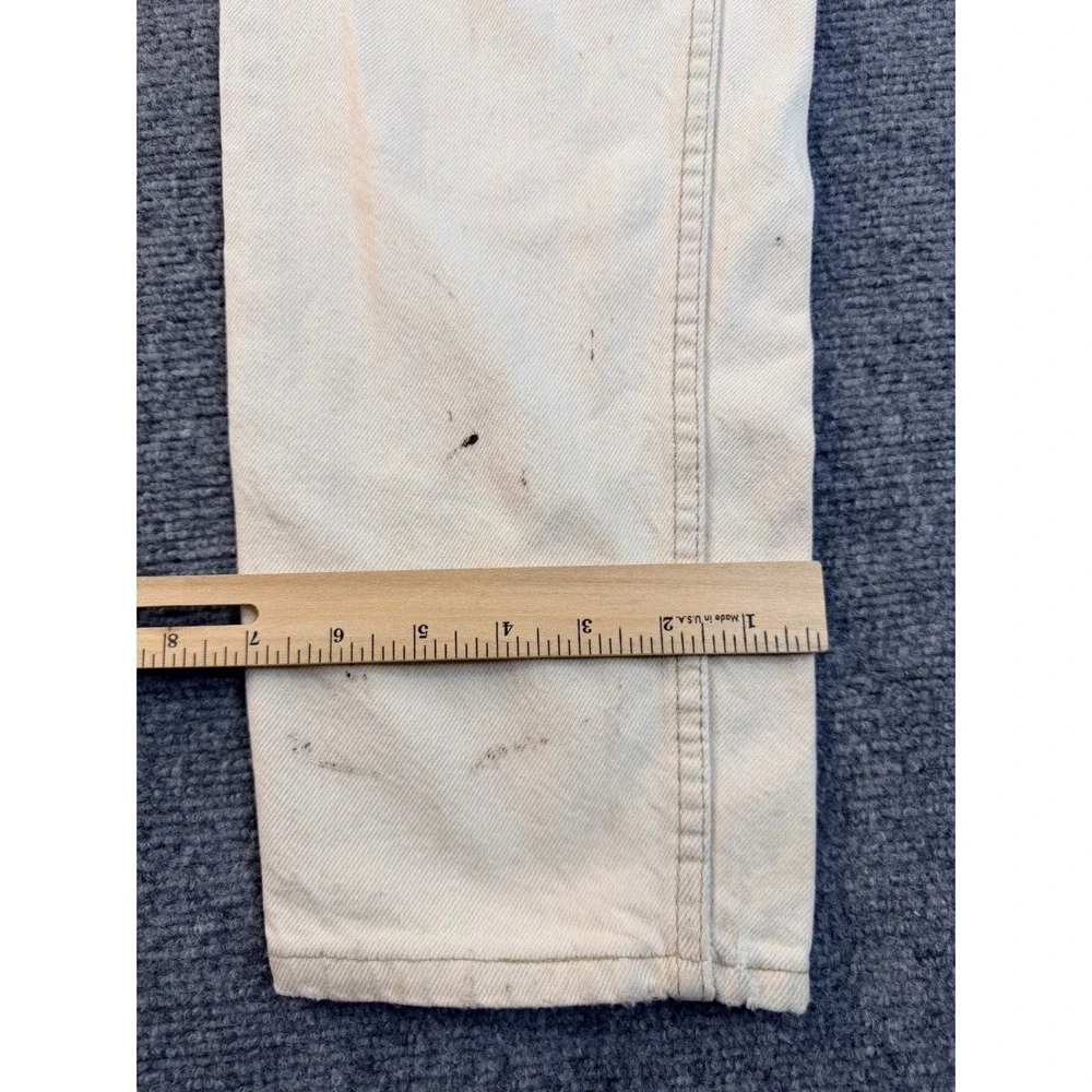Vintage‎ Levis 550 Mens 30x32 White Jeans Relaxed Fit Tapered Leg USA Made 90s